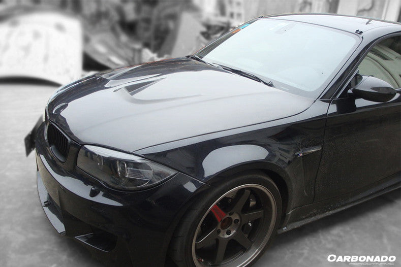 2008-2013 BMW E82 E88 1M 1 Series AP Style Carbon Fiber Hood - Carbonado Aero