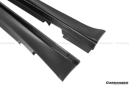 2008-2013 BMW E82 E88 1M RZ Style Partial Carbon FIber Side Skirts - Carbonado Aero