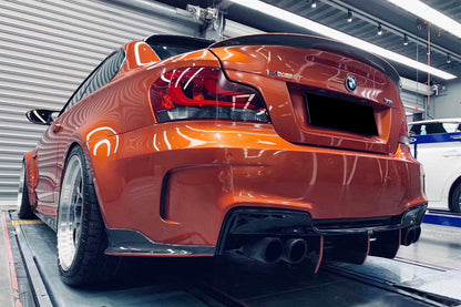 2008-2013 BMW E82 E88 1M RZ Style Carbon Fiber Rear Lip  Rear Diffuser Undertray