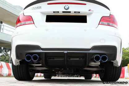 2008-2013 BMW E82 E88 1M RZ Style Carbon Fiber Rear Lip  Rear Diffuser Undertray