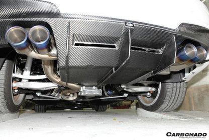 2008-2013 BMW E82 E88 1M RZ Style Carbon Fiber Rear Lip  Rear Diffuser Undertray