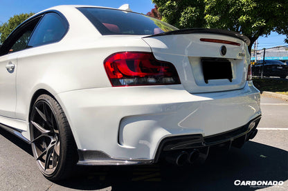 2008-2013 BMW E82 E88 1M RZ Style Carbon FIber Rear Bumper Cap Spiliter
