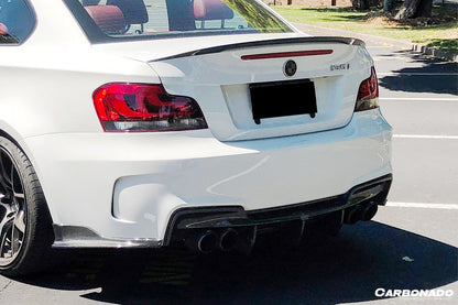 2008-2013 BMW E82 E88 1M RZ Style Carbon Fiber Rear Lip  Rear Diffuser Undertray