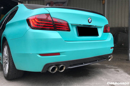 2011-2016 BMW F10 F18 5 Series HM Style Carbon Fiber Rear Lip (Can Not Fit MT Rear bumper) - Carbonado Aero