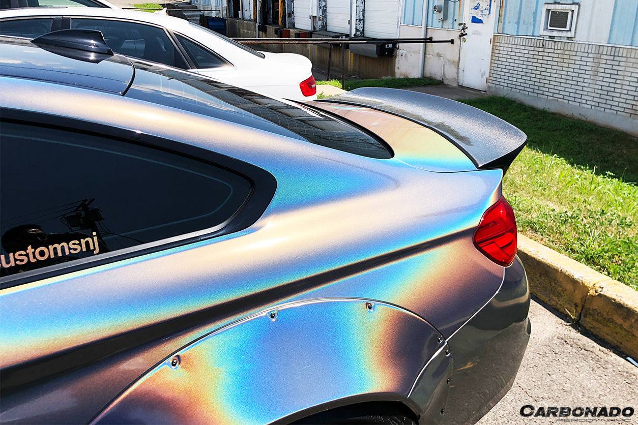 2014-2020 BMW F82 M4 Coupe DE Style Carbon Fiber Trunk Spoiler - Carbonado