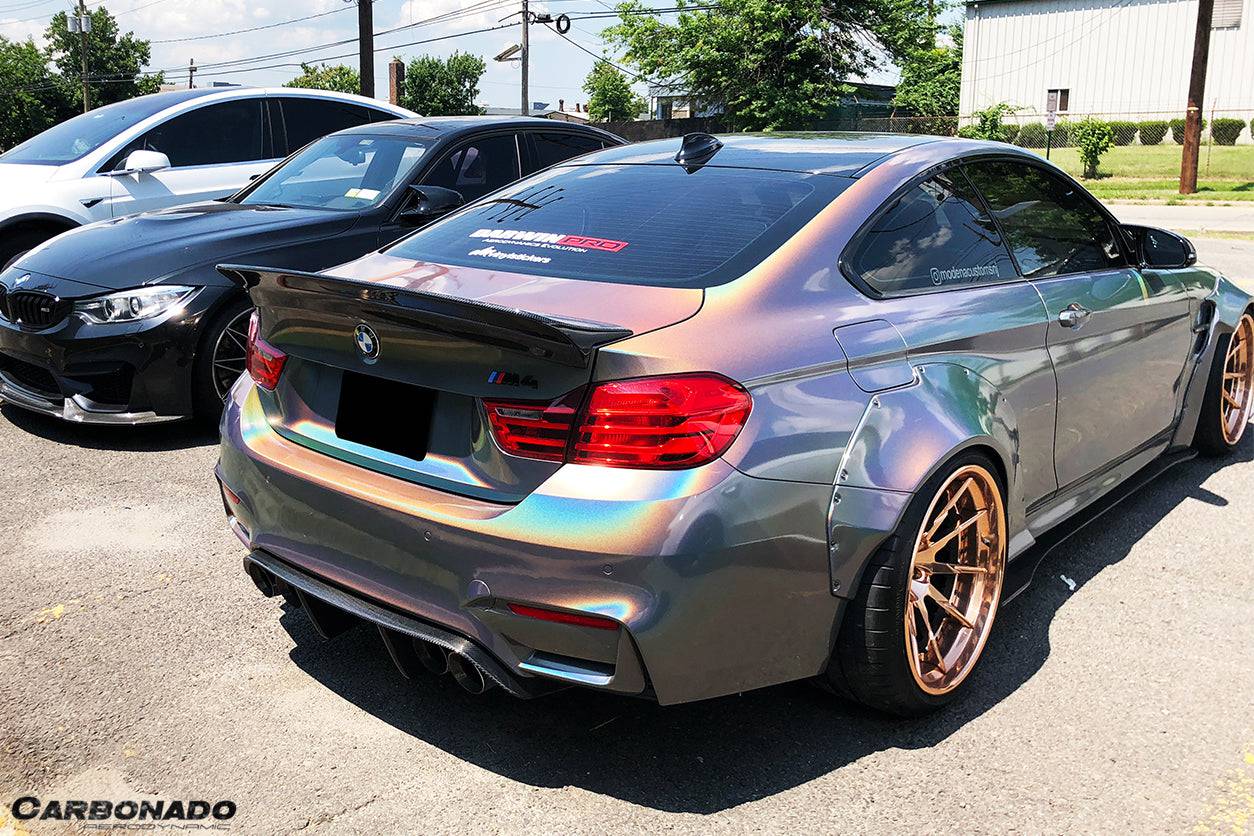 2014-2020 BMW F82 M4 Coupe DE Style Carbon Fiber Trunk Spoiler - Carbonado Aero
