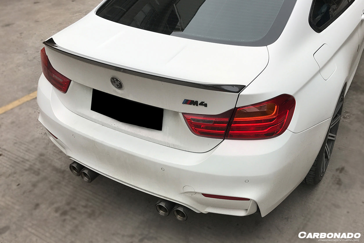 2014-2020 BMW F82 M4 Coupe D3 Style Carbon Fiber Trunk Spoiler - Carbonado Aero