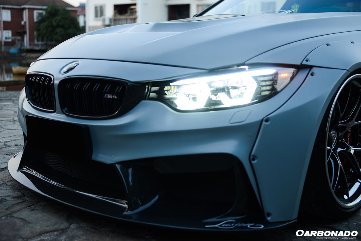 2014-2020 BMW F82/F83 M4 DE Style Carbon Fiber Front Lip - Carbonado Aero