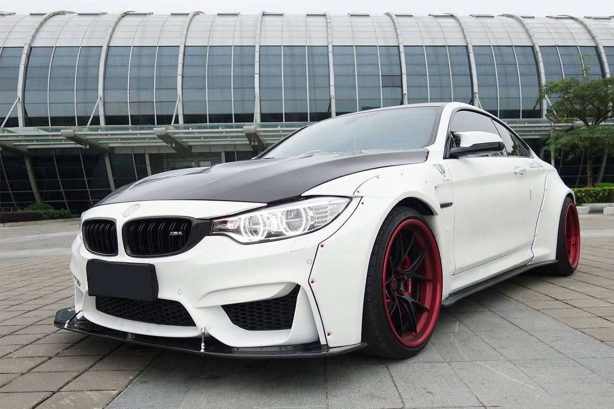 2014-2020 BMW F82/F83 M4 DE Style Partial Carbon Fiber Aero - Full Kit - Carbonado Aero