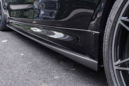 2014-2020 BMW M3 F80 VA Style Carbon Fiber Side Skirts - Carbonado