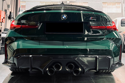 2021-UP BMW M3 G80 MP Style DRY Carbon Fiber Middle Rear Lip with Winglets