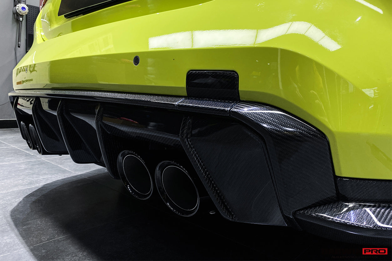 2021-UP BMW M4 G82 G83 M3 G80 Carbon Fiber Rear Diffuser Trim Replacement Lip - DarwinPRO Aerodynamics