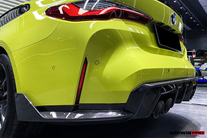2021-UP BMW M4 G82 G83 M3 G80 Carbon Fiber Rear Diffuser Trim Replacement Lip - DarwinPRO Aerodynamics