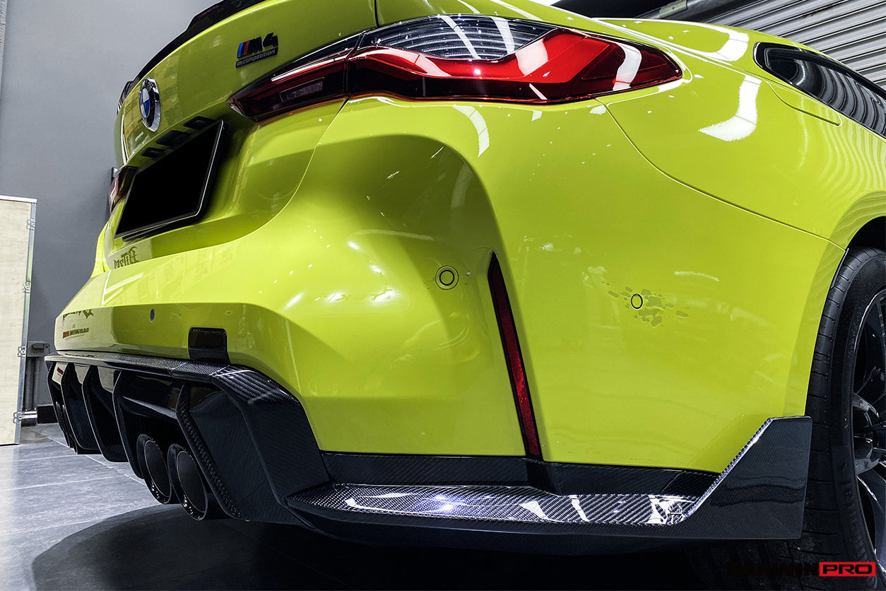 2021-UP BMW M4 G82 G83 M3 G80 Carbon Fiber Rear Diffuser Trim Replacement Lip - DarwinPRO Aerodynamics