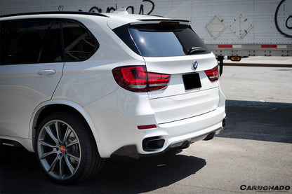 2014-2018 BMW X5 F15 MP Style Carbon Fiber Rear Cap Splitters (MT ONLY) - Carbonado Aero