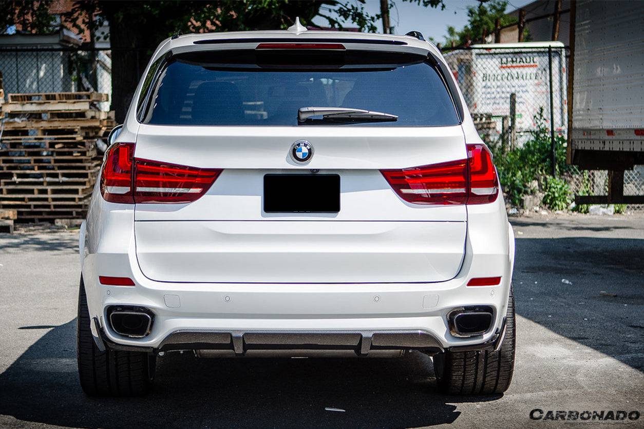 2014-2018 BMW X5 F15 MP Style Carbon Fiber Rear Cap Splitters (MT ONLY) - Carbonado