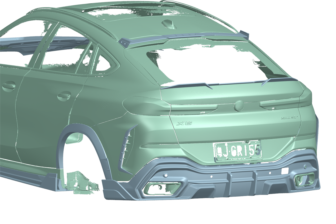 2019-UP BMW X6 G06 AD Style Autoclave Carbon Fiber Rear Diffuser Lip