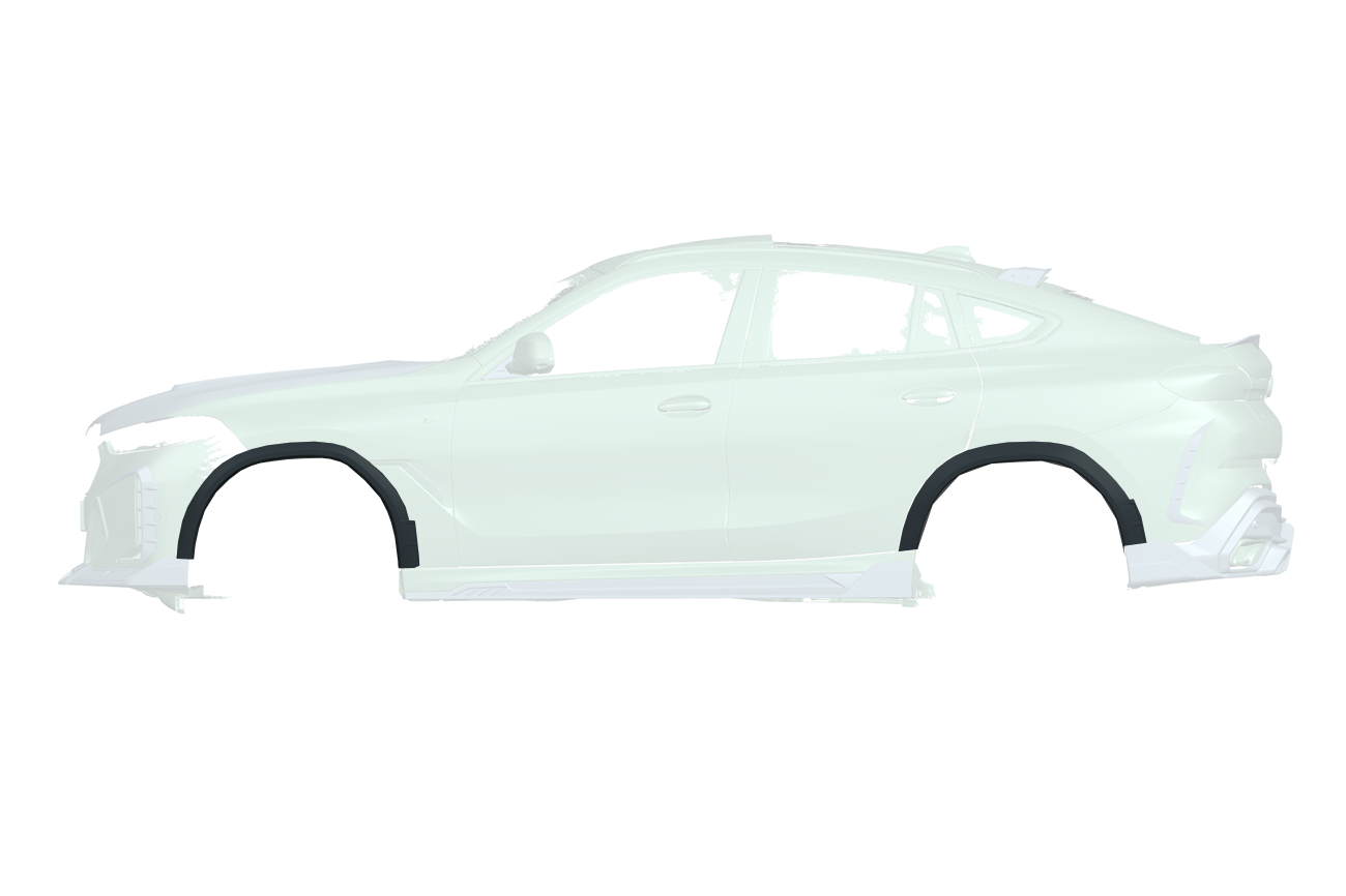 2019-UP BMW X6 G06 AD Style Autoclave Carbon Fiber Fender Flare