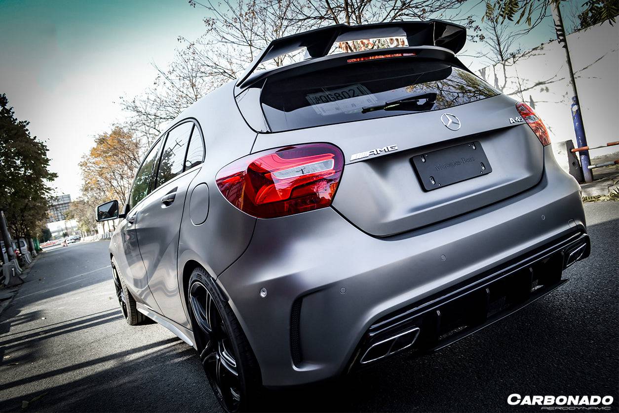 2016-2018  Mercedes Benz  W176 A Class A250 A200 A45 AMG CARBON FIBER ROOF WING SPOILER - Carbonado Aero