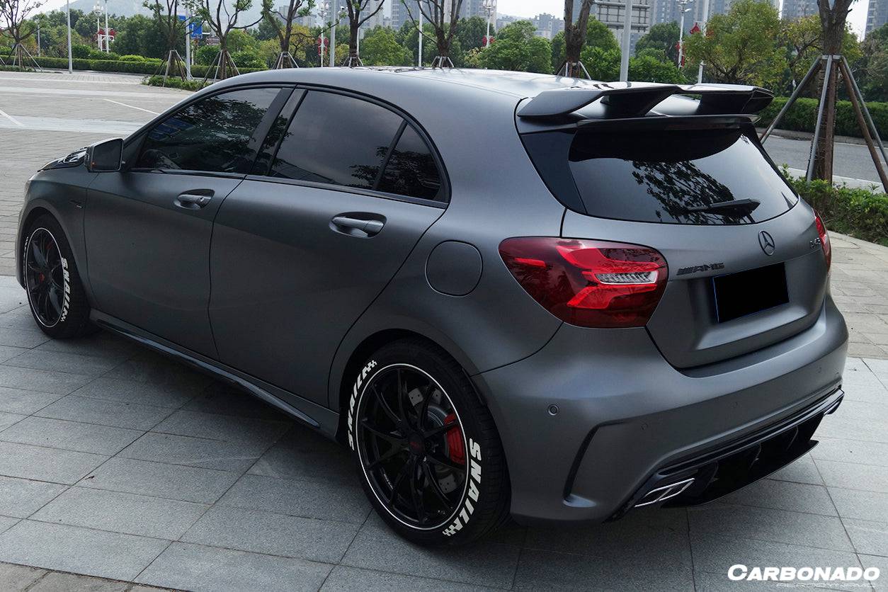 2016-2018  Mercedes Benz  W176 A Class A250 A200 A45 AMG CARBON FIBER ROOF WING SPOILER - Carbonado Aero
