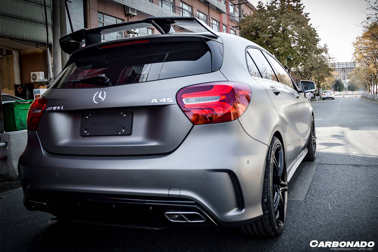 2016-2018  Mercedes Benz  W176 A Class A250 A200 A45 AMG CARBON FIBER ROOF WING SPOILER - Carbonado Aero