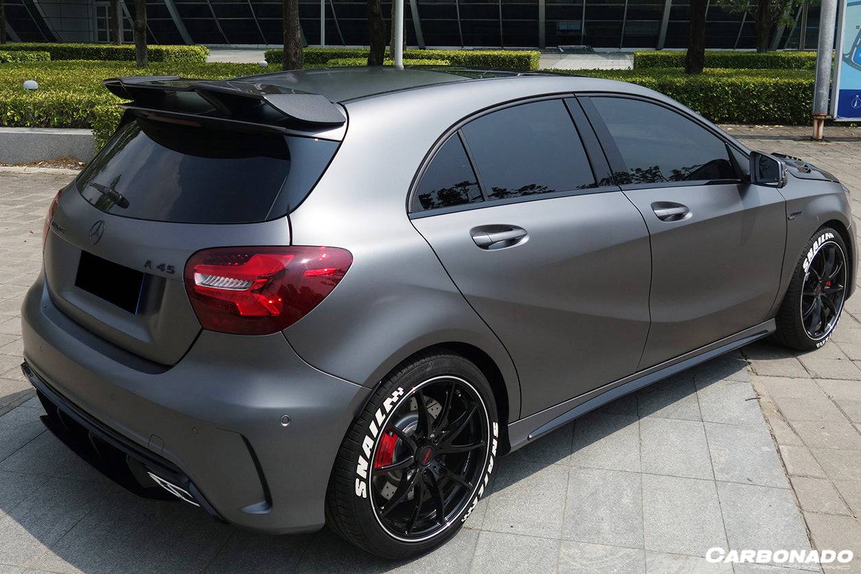 2016-2018  Mercedes Benz  W176 A Class A250 A200 A45 AMG CARBON FIBER ROOF WING SPOILER - Carbonado Aero