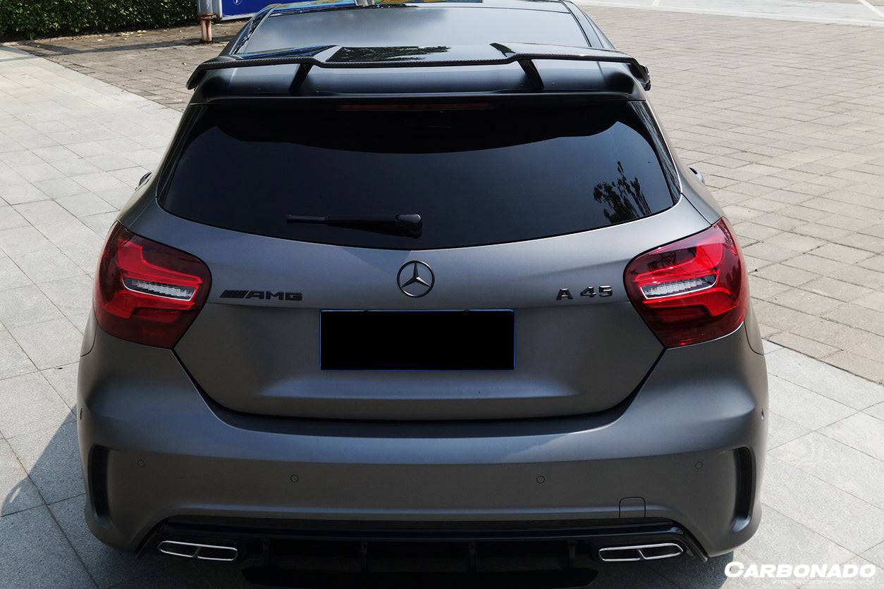 2016-2018  Mercedes Benz  W176 A Class A250 A200 A45 AMG CARBON FIBER ROOF WING SPOILER - Carbonado Aero