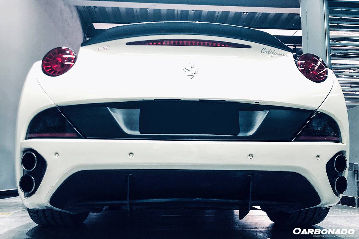 2009-2014 Ferrari California bkss style Carbon Fiber Rear Diffuser Canard - Carbonado Aero