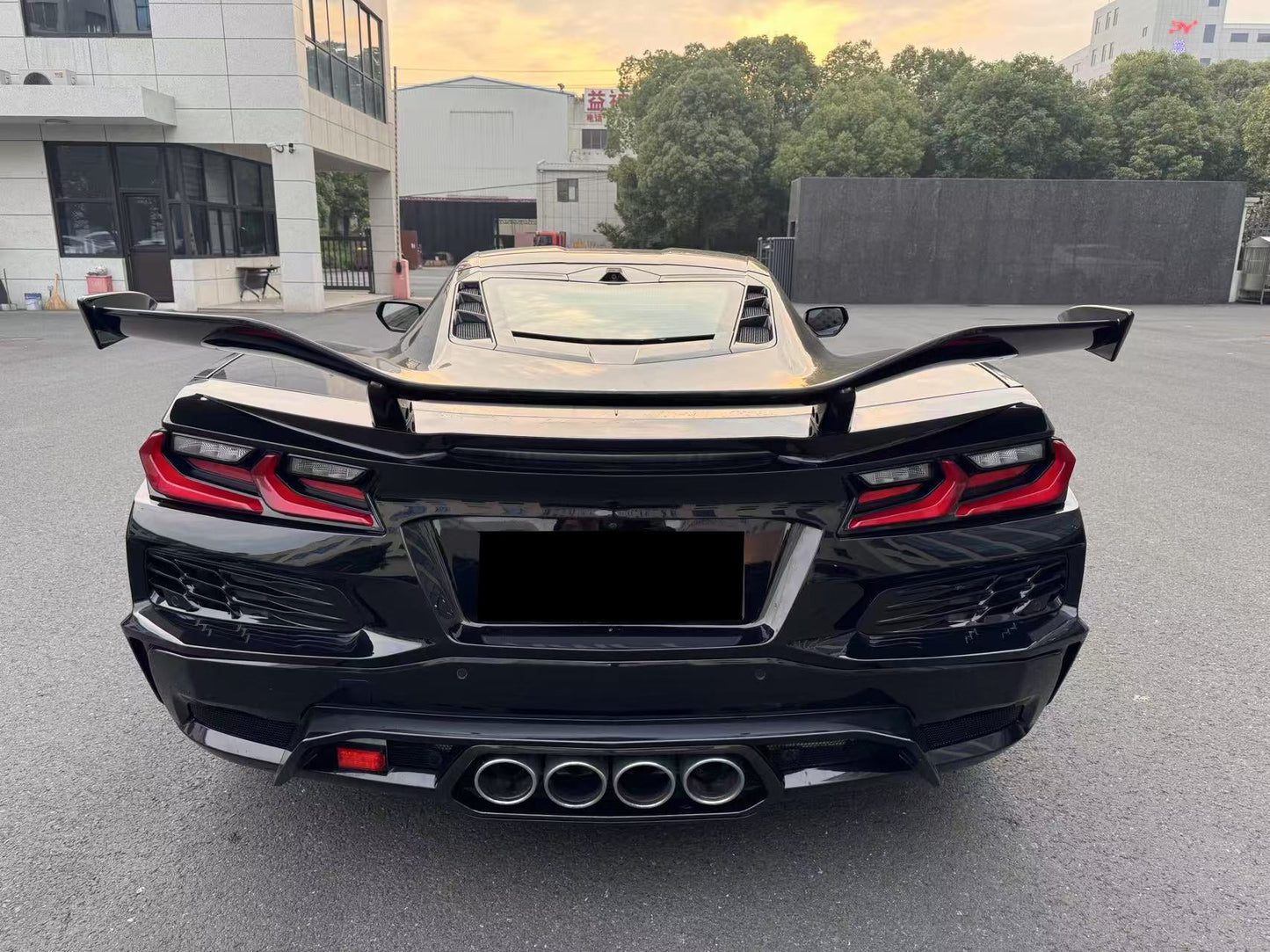 2020-2026 Corvette C8 Stingray Z06 Style Rear Bumper with Exhaust System
