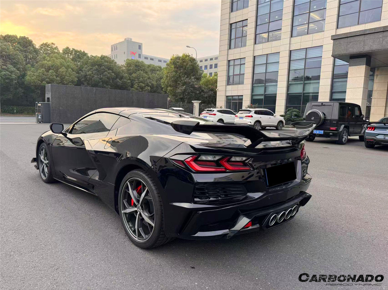 2020-2026 Corvette C8 Stingray Z06 Style Rear Bumper with Exhaust System