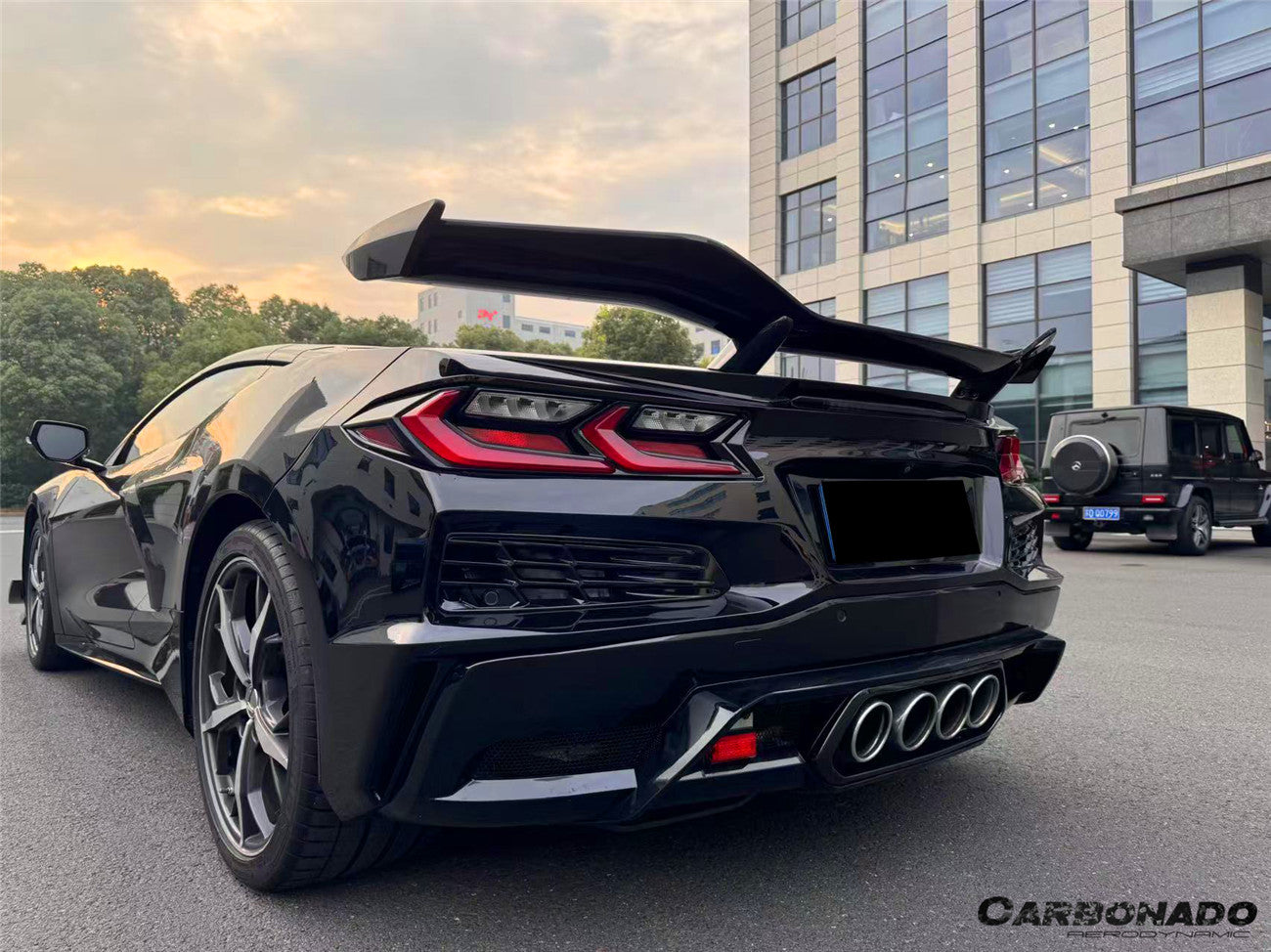 2020-2026 Corvette C8 Stingray Z06 Style Rear Bumper with Exhaust System