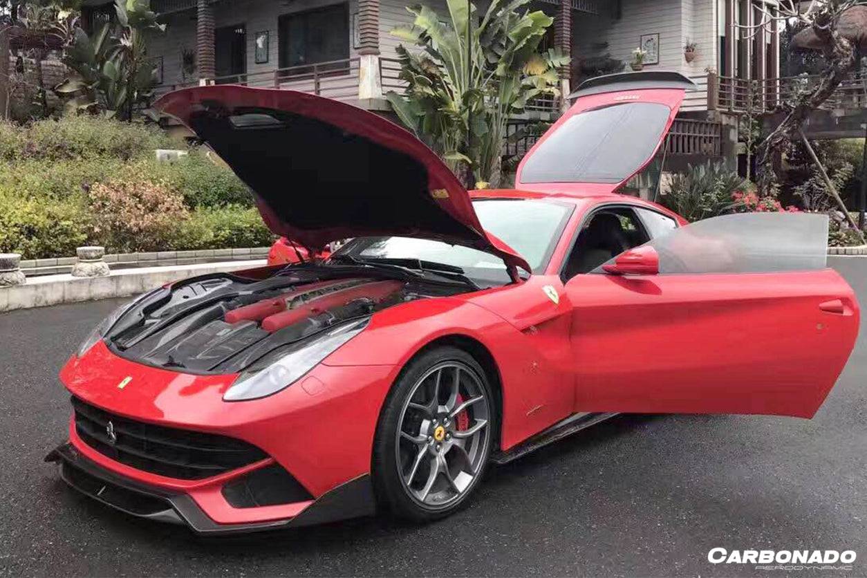 2012-2017 Ferrari F12 Berlinetta OE Style Dry Carbon Fiber Engine Cover - Carbonado Aero