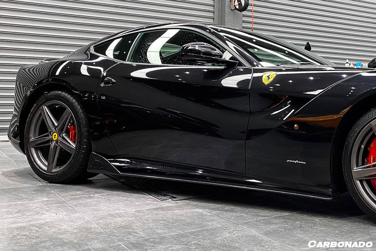 2012-2017 Ferrari F12 Berlinetta DC Style Carbon Fiber Side Skirts - Carbonado Aero