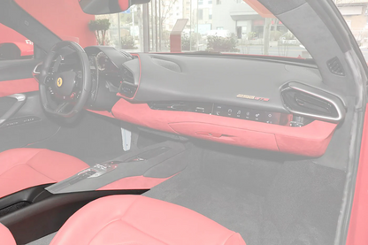 2022-UP Ferrari 296 GTB & GTS (Type F171) OE Style Dry Carbon Fiber Center Control Surround Panel Rear End - DarwinPRO Aerodynamics