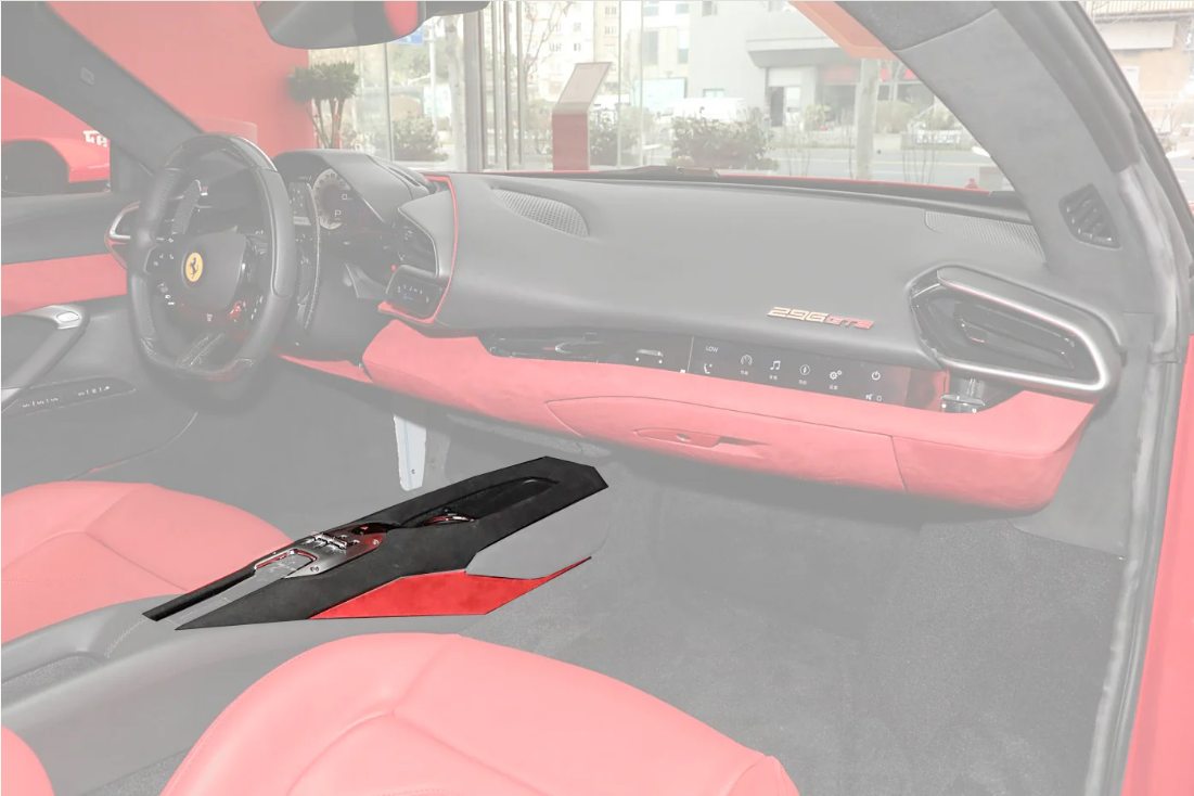 2022-UP Ferrari 296 GTB & GTS (Type F171) OE Style Dry Carbon Fiber Center Control Surround Panel Front End - DarwinPRO Aerodynamics