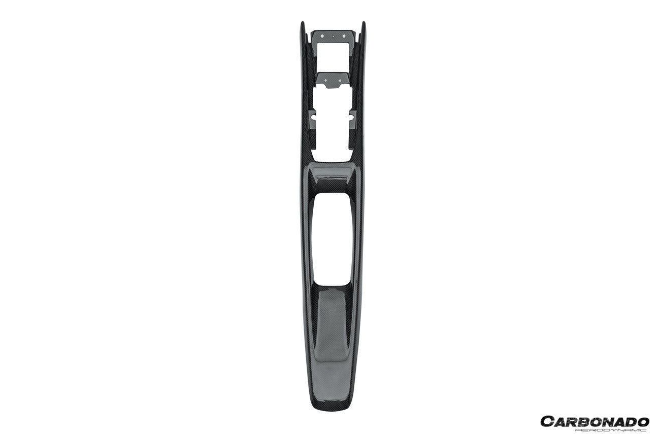 2022-UP Ferrari 296 GTB & GTS OE Style Dry Carbon Fiber center control surround panel rear end - Carbonado