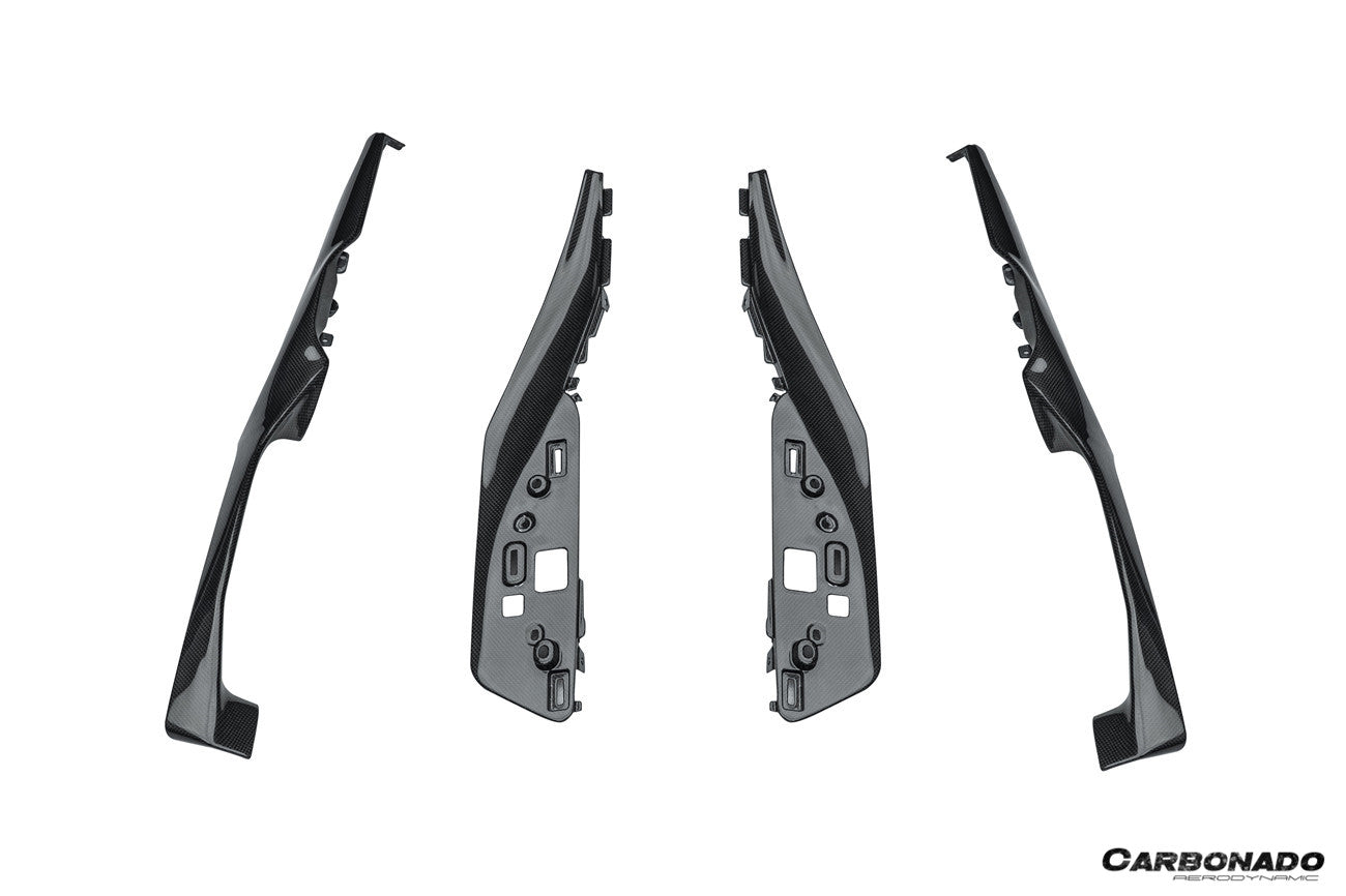 2022-UP Ferrari 296 GTB & GTS OE Style Dry Carbon Fiber center control surround panel Front end