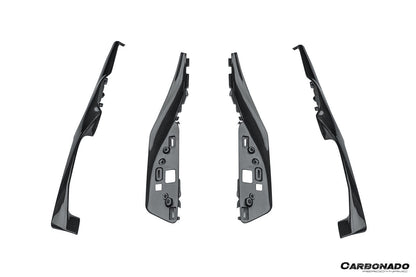 2022-UP Ferrari 296 GTB & GTS OE Style Dry Carbon Fiber center control surround panel Front end