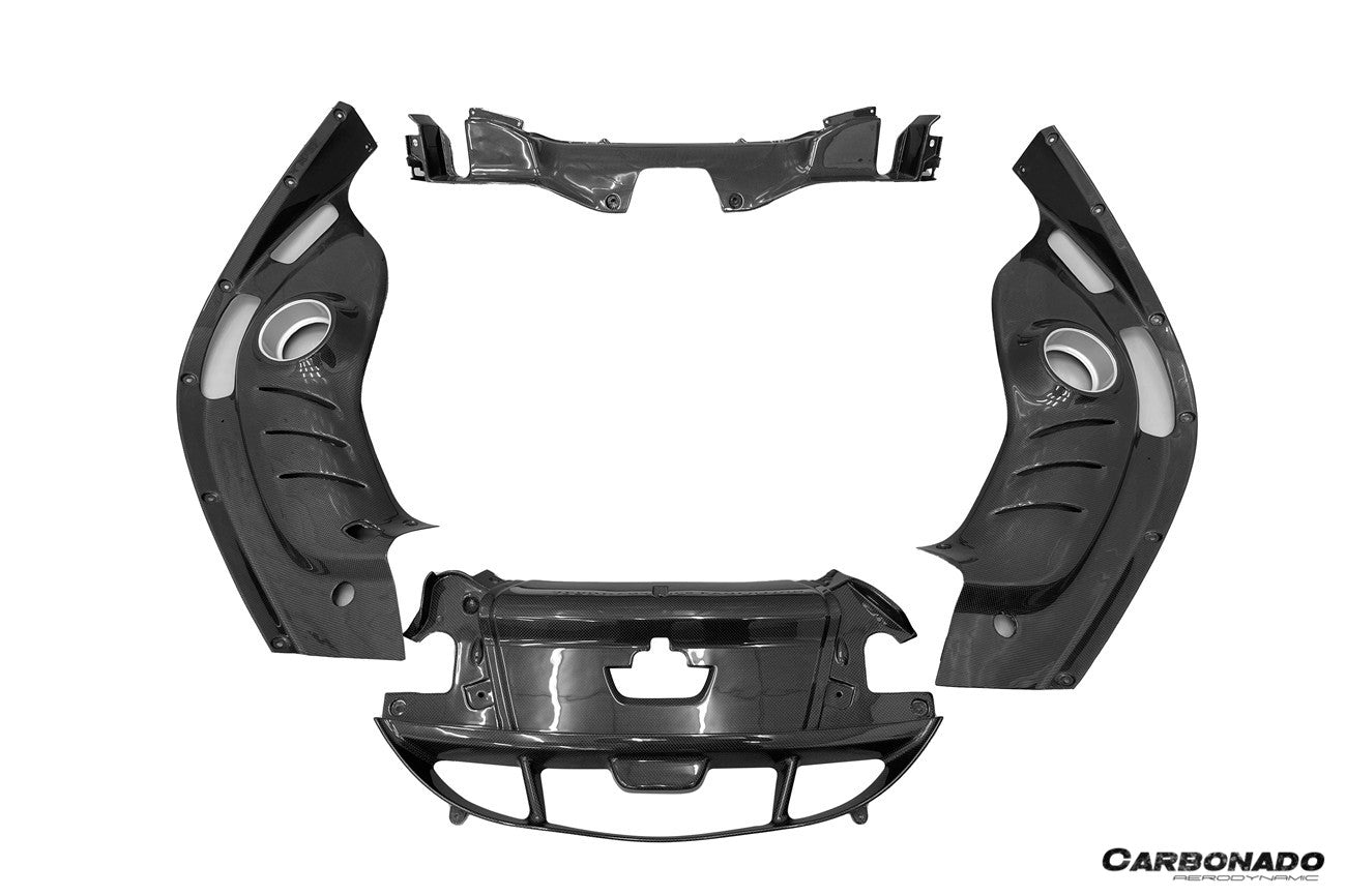 2022-UP Ferrari 296 GTB OE Style Dry Carbon Fiber Engine Bay Panel Replacement  Kits 4pcs
