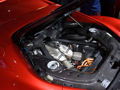 2022-UP Ferrari 296 GTB OE Style Dry Carbon Fiber Engine Bay Panel Replacement  Kits 4pcs