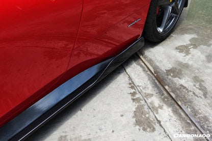 2010-2015 Ferrari 458 Coupe/Spyder AV Style Carbon Fiber Side Skirts - Carbonado Aero