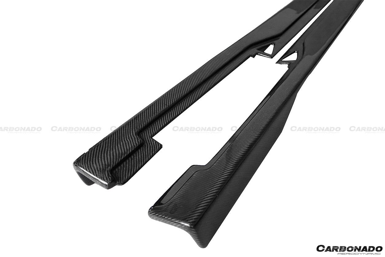2010-2015 Ferrari 458 Coupe/Spyder AV Style Carbon Fiber Side Skirts - Carbonado Aero
