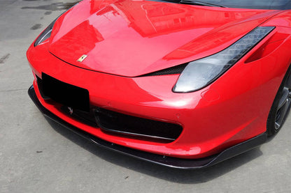 2010-2015 Ferrari 458 Coupe & Spider AV Style Carbon Fiber Front Lip - Carbonado