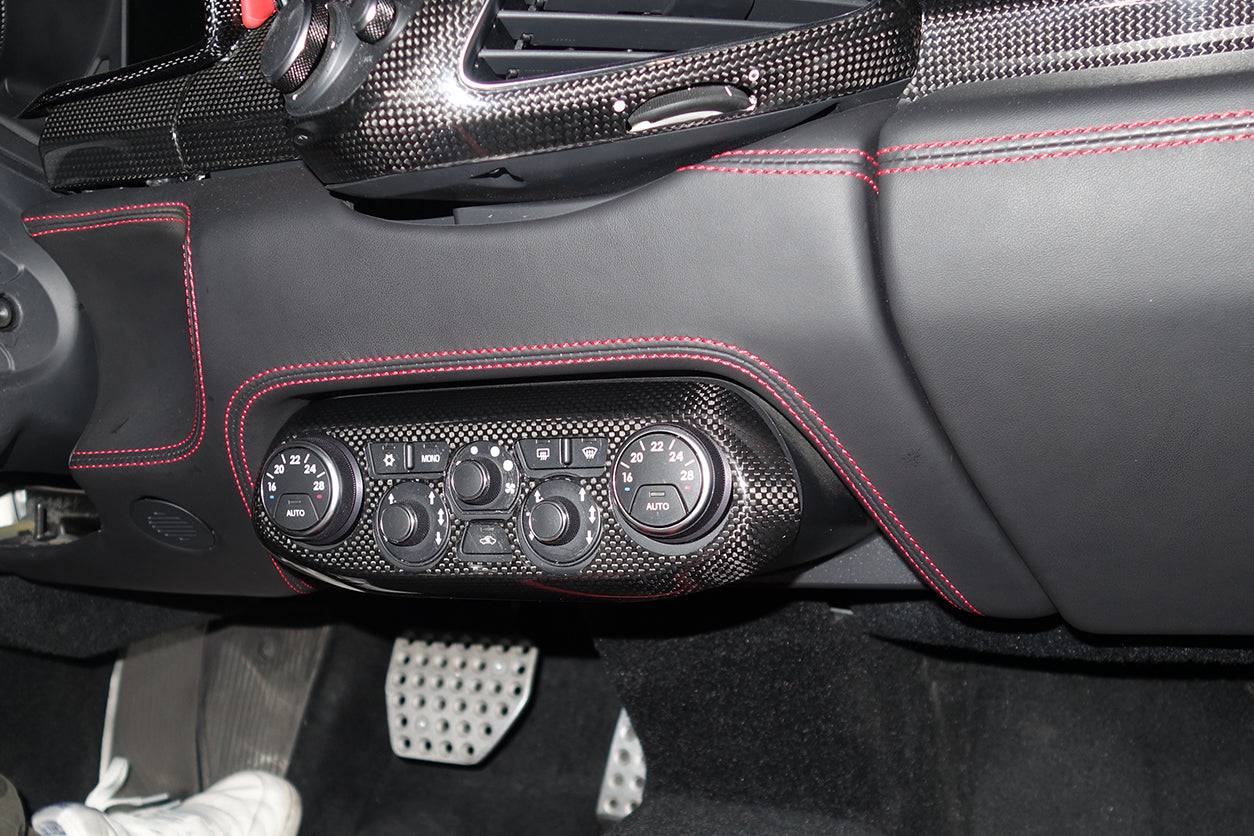 2010-2015 Ferrari 458 Coupe & Spider OE Style DRY Carbon Fiber Control Panel Cover - Carbonado