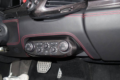 2010-2015 Ferrari 458 Coupe & Spider OE Style DRY Carbon Fiber Control Panel Cover - Carbonado