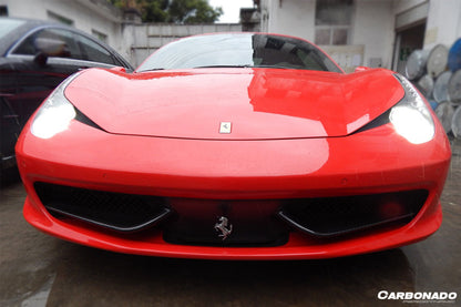 2010-2015 Ferrari 458 Coupe & Spider OE Style Carbon Fiber Front Bumper Canards - Carbonado