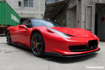 2010-2015 Ferrari 458 Coupe Spider AV Style Carbon Fiber Front Lip
