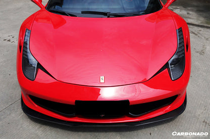 2010-2015 Ferrari 458 Coupe Spider AV Style Carbon Fiber Front Lip