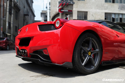 2010-2015 Ferrari 458 Coupe   Spider AV Style Carbon Fiber Rear Diffuser Lip