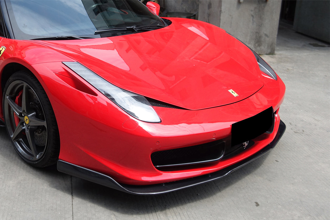 2010-2015 Ferrari 458 Coupe Spider AV Style Carbon Fiber Front Lip